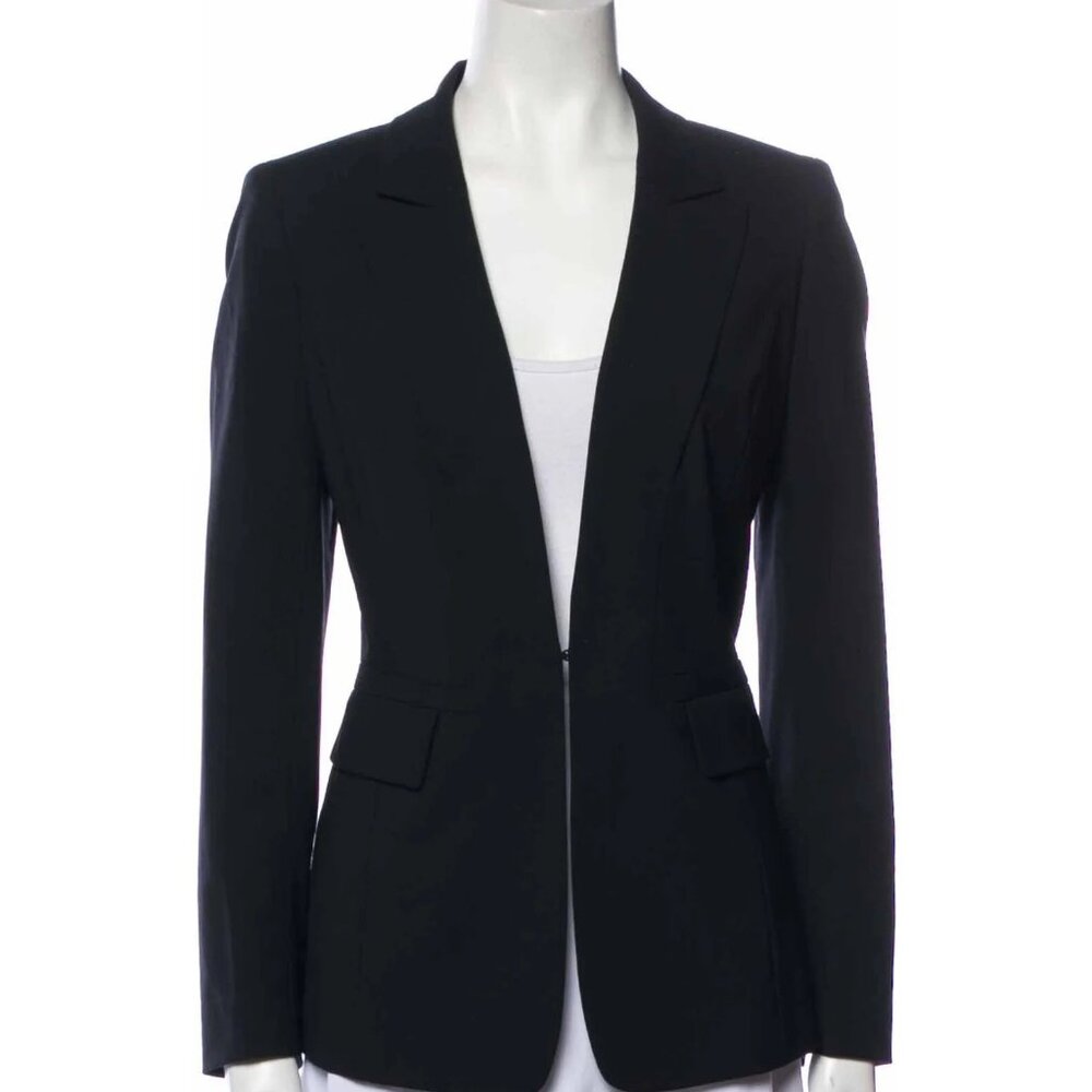 Lafayette 148 Virgin Wool Blazer Black Size M